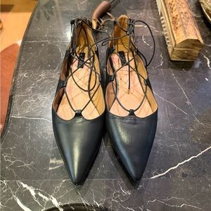 Topshop - Lace Up Ballet Flats